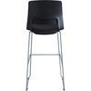 Lorell Artic Series Stack Stool Fabric Black, Foam Seat Black Back, PK2 42951